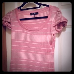 Medium MAK pink and white striped sweater